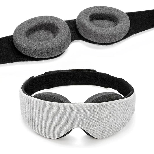 3D Sleep Mask 100% Light Blocking Eye Patch Zero Eye Pressure Blindfold for Travel Office Napping Meditation Shift Work