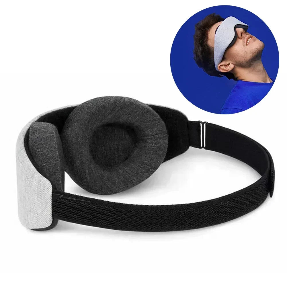 3D Sleep Mask 100% Light Blocking Eye Patch Zero Eye Pressure Blindfold for Travel Office Napping Meditation Shift Work